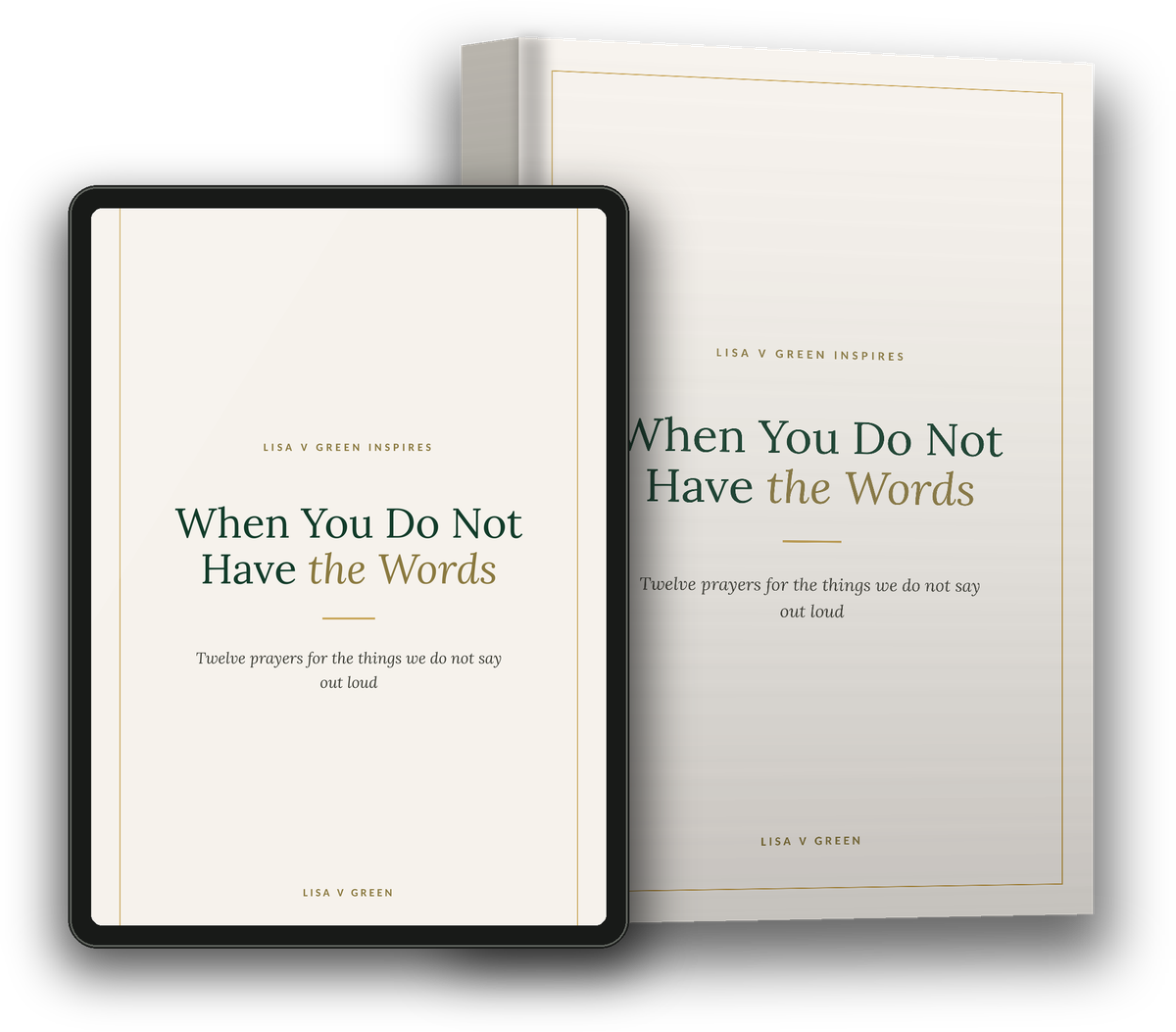 When You Do Not Have the Words, shown as a paperback and on a tablet